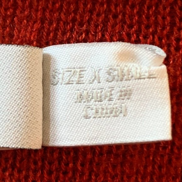 T  Alexander Wang Rust/Red V-Neck Sweater Size X-S - Picture 7 of 7